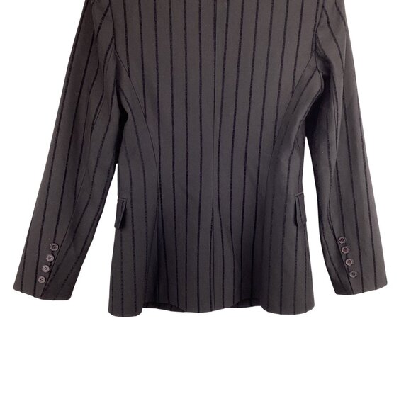 Vertigo Paris Blazer Jacket Size Small Black Velvet Pinstripe Lined‎ - Picture 7 of 8